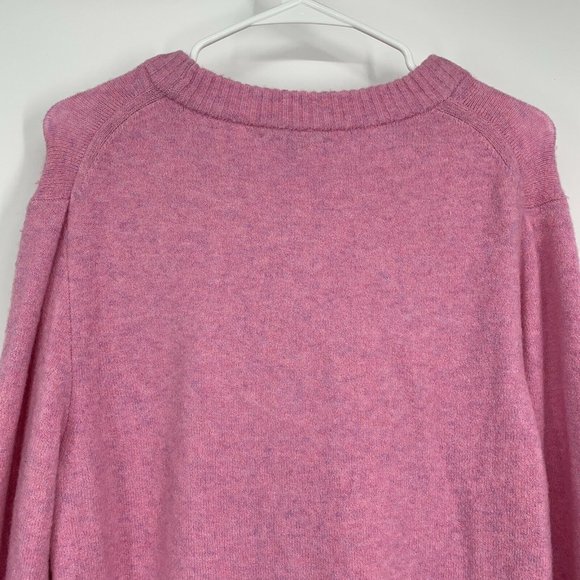 J.Crew Sweater Pink Crew Neck Pullover Long Sleeve Wool Blend - Picture 8 of 10